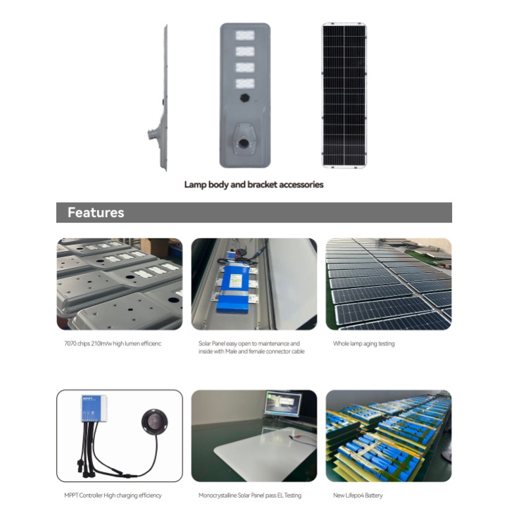 55w integrated solar street light